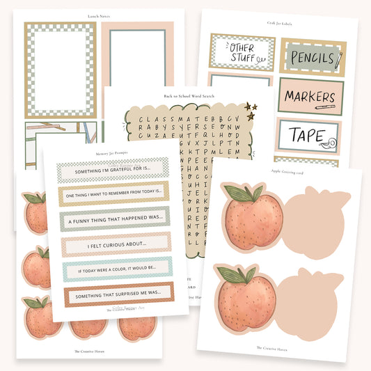 Back to School Bundle | Creative Paper Projects for Kids | 7 Pages Instant Download - Coley Kuyper Art