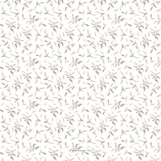 Fall Flowers Patterned Paper Bundle | Printable Painted Papers for Crafting and Creating Christmas Magic | 4 pages Instant download - Coley Kuyper Art