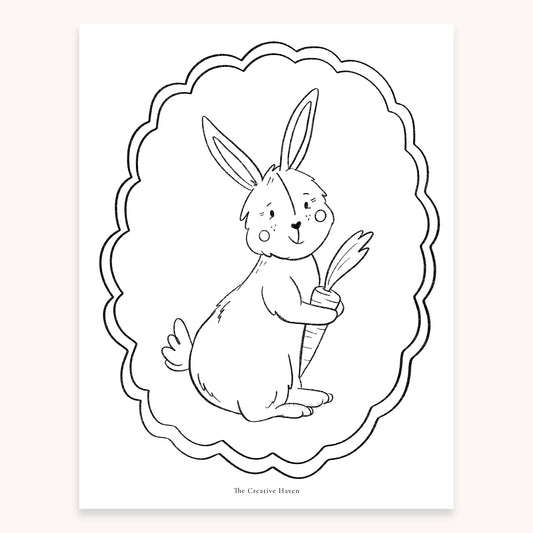 Springtime Easter Printable Coloring Page Bundle | 5 Pages Instant Download - Coley Kuyper Art
