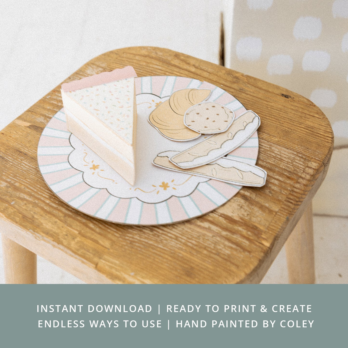 Cafe Play Bundle | Creative Paper Projects for Kids | 7 Pages Instant Download - Coley Kuyper Art