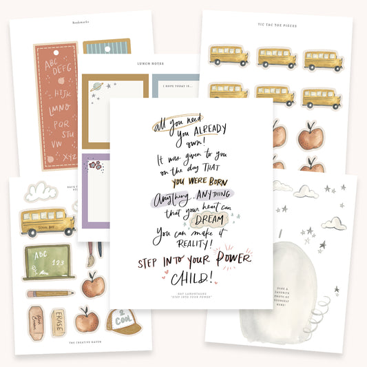 First Days of School Bundle | Creative Paper Projects for Kids | 7 Pages Instant Download - Coley Kuyper Art