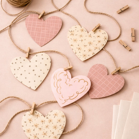 Paper Heart Garland Printable | Valentine’s Day Heart Decorations to Print