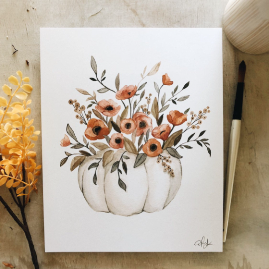 Pumpkin Flowers - Coley Kuyper Art