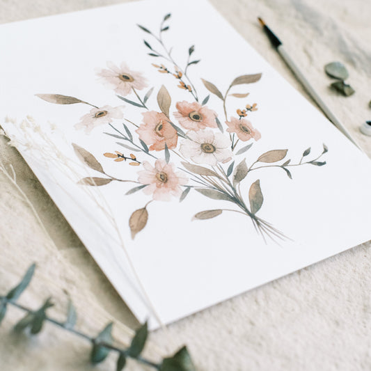 Autumn Blush Bouquet - Coley Kuyper Art