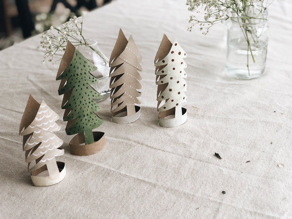 toilet paper roll christmas trees by coley kuyper art