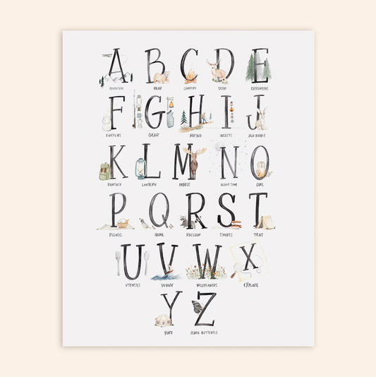 Teacher Thank you Gift | Adventure Alphabet Art Print 11x14 - Coley Kuyper Art