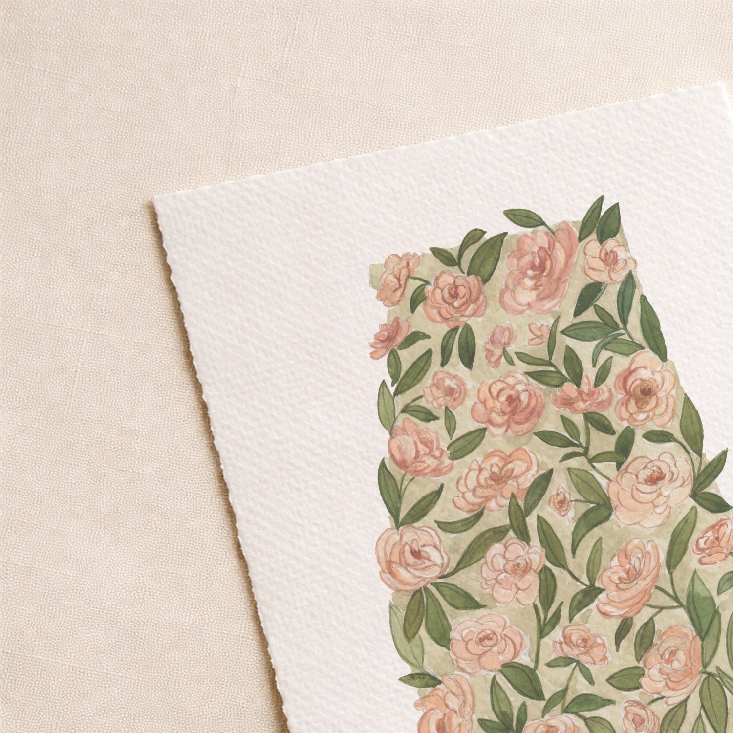 Alabama Camellia State Flower | Watercolor Art Print - Coley Kuyper Art