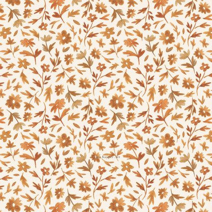 Autumnal Patterned Paper Bundle | Printable Painted Papers for Crafting and Creating | 4 pages
