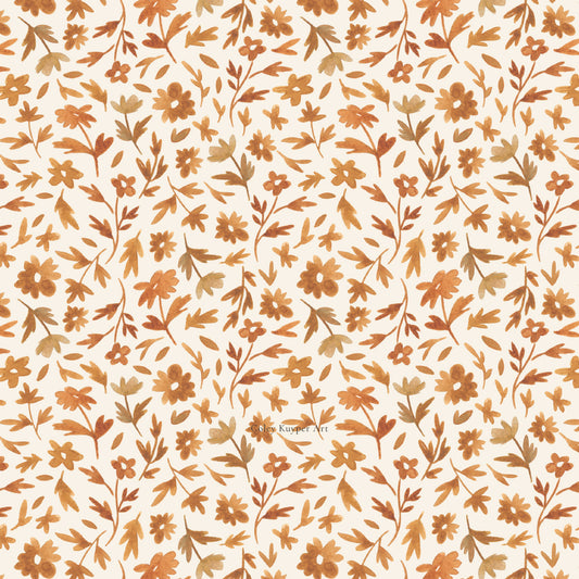 Autumnal Patterned Paper Bundle | Printable Painted Papers for Crafting and Creating | 4 pages