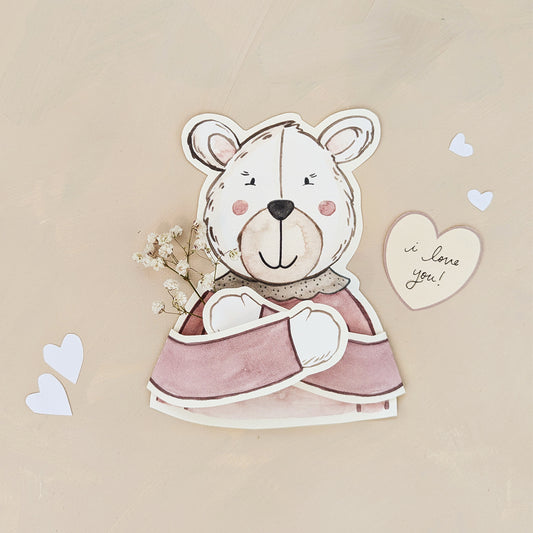 DIY Bear & Bunny Hug Valentine Cards | Printable Valentine Cards