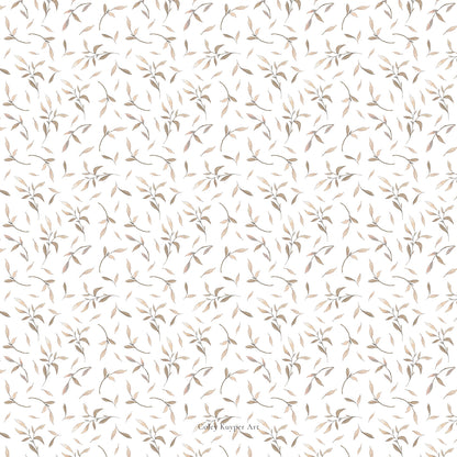Fall Flowers Patterned Paper Bundle | Printable Painted Papers for Crafting and Creating Christmas Magic | 4 pages Instant download