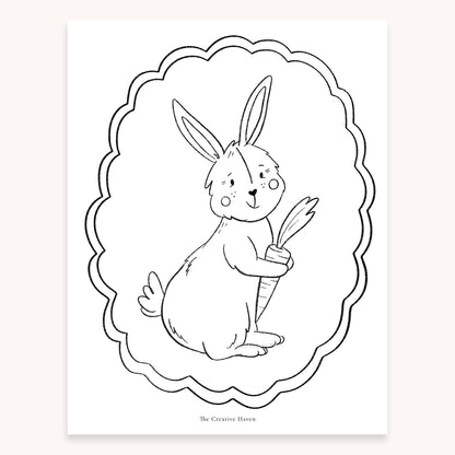 Springtime Easter Printable Coloring Page Bundle | 5 Pages Instant Download - Coley Kuyper Art