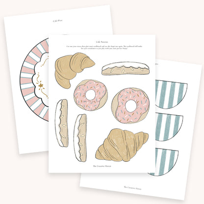 Cafe Play Bundle | Creative Paper Projects for Kids | 7 Pages Instant Download