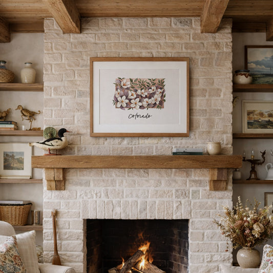 Colorado State Flower Columbine | Watercolor Art Print