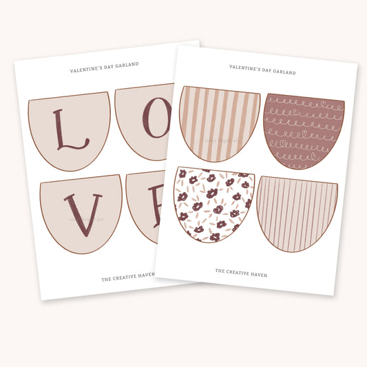 Valentine’s Day LOVE Garland Printable | Valentine Banner to Print