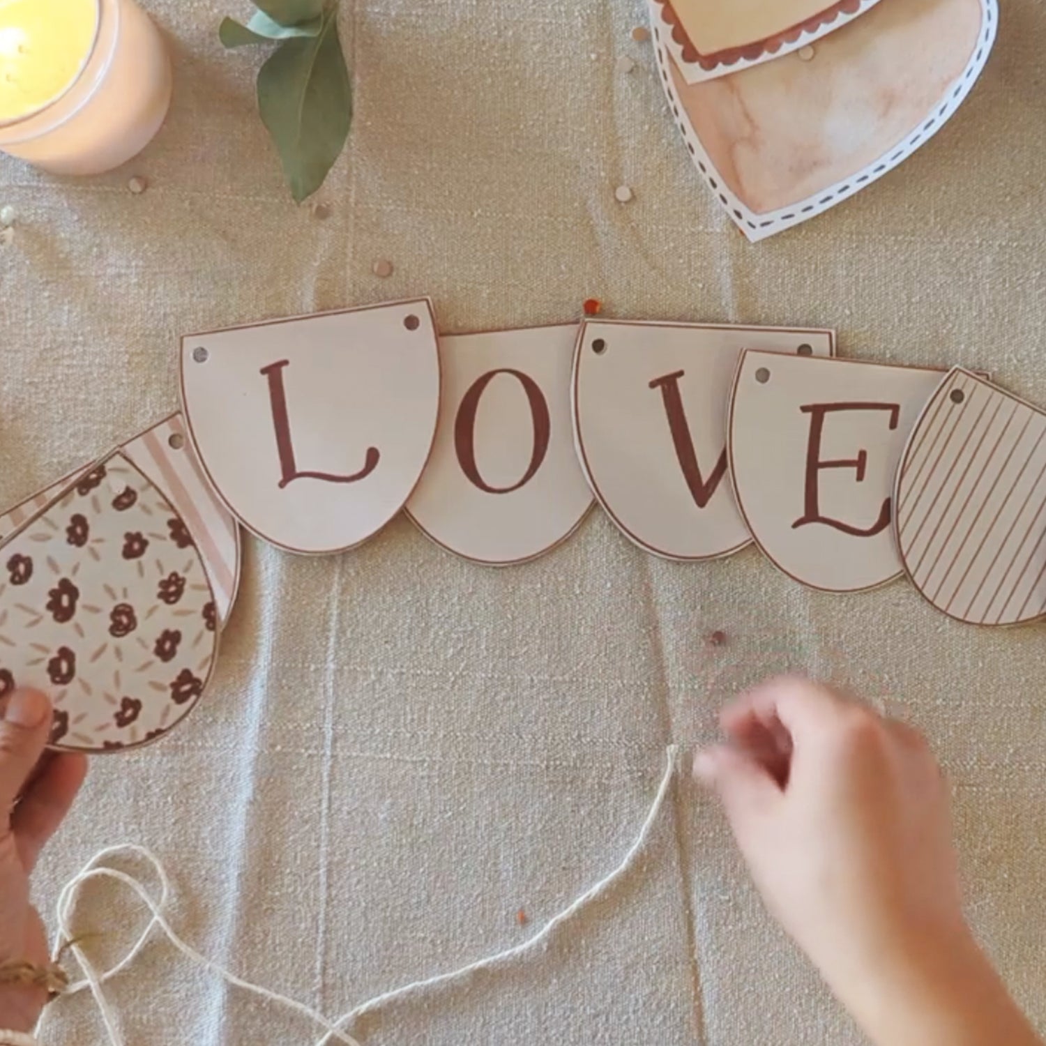 Valentine’s Day LOVE Garland Printable | Valentine Banner to Print - Coley Kuyper Art