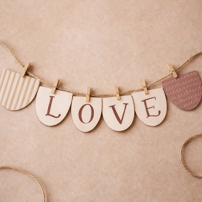Valentine’s Day LOVE Garland Printable | Valentine Banner to Print - Coley Kuyper Art