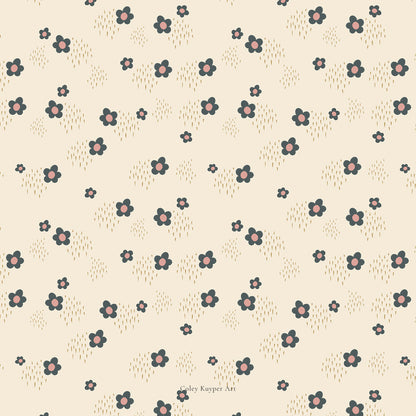 Golden Garden Patterned Paper Bundle | Printable Painted Papers for Crafting and Creating Christmas Magic | 4 pages Instant download