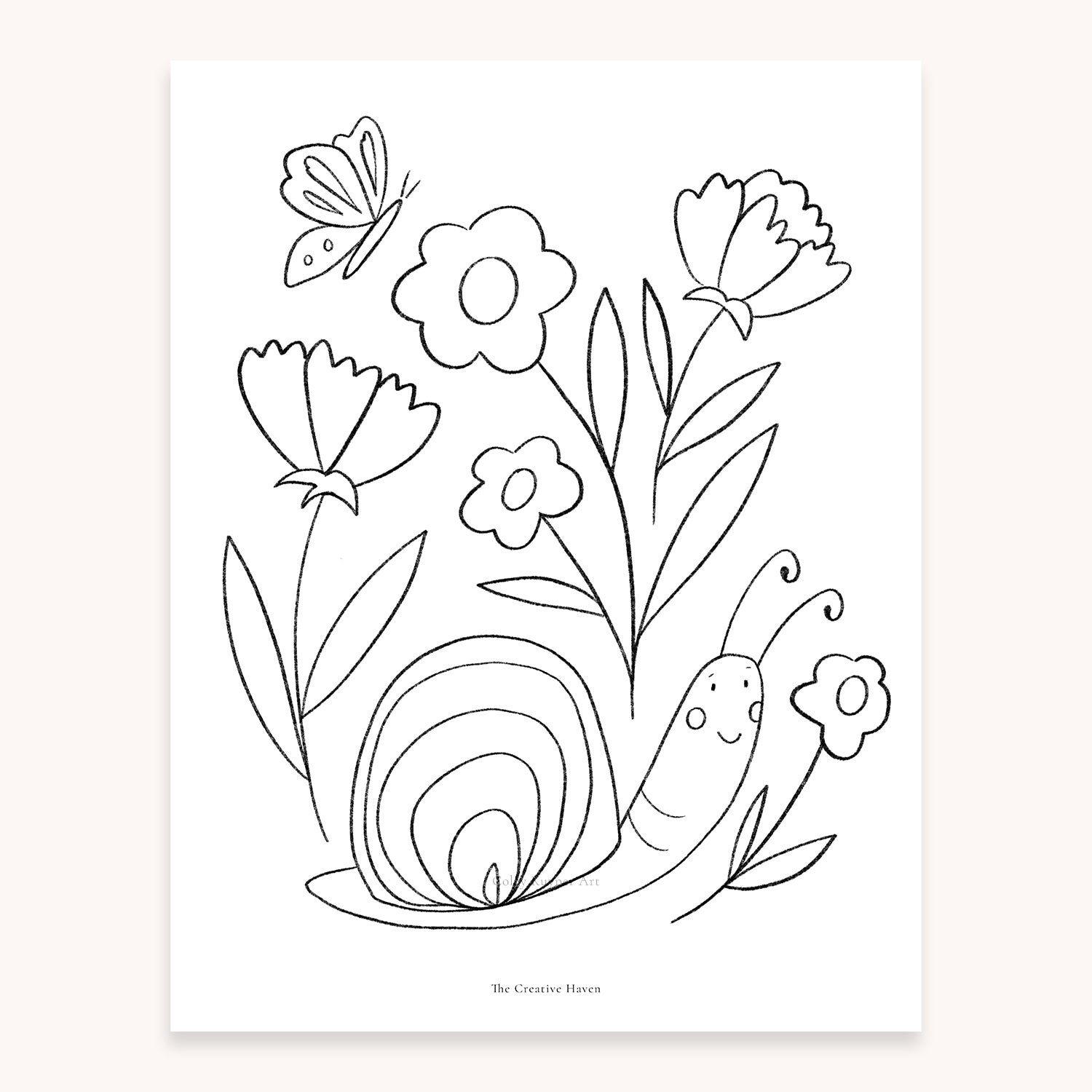 Garden Bugs Printable Coloring Page Bundle | 5 Pages Instant Download - Coley Kuyper Art