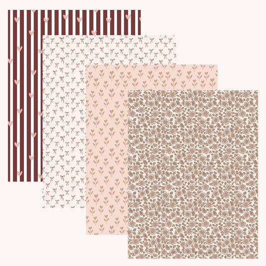 Valentine’s Day Patterned Paper Bundle | Printable Papers for Crafting, Gifting & Everyday Love - Coley Kuyper Art