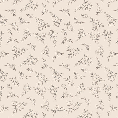 Fall Flowers Patterned Paper Bundle | Printable Painted Papers for Crafting and Creating Christmas Magic | 4 pages Instant download