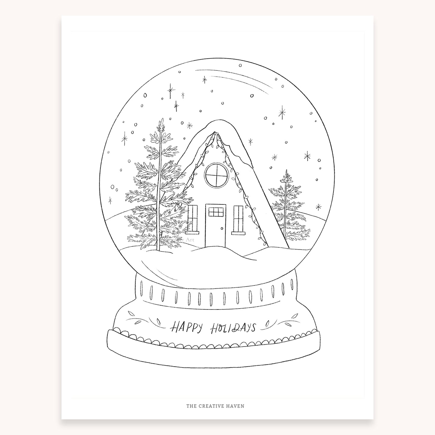 Home for Christmas Printable Coloring Page Bundle | 5 Pages Instant Download - Coley Kuyper Art
