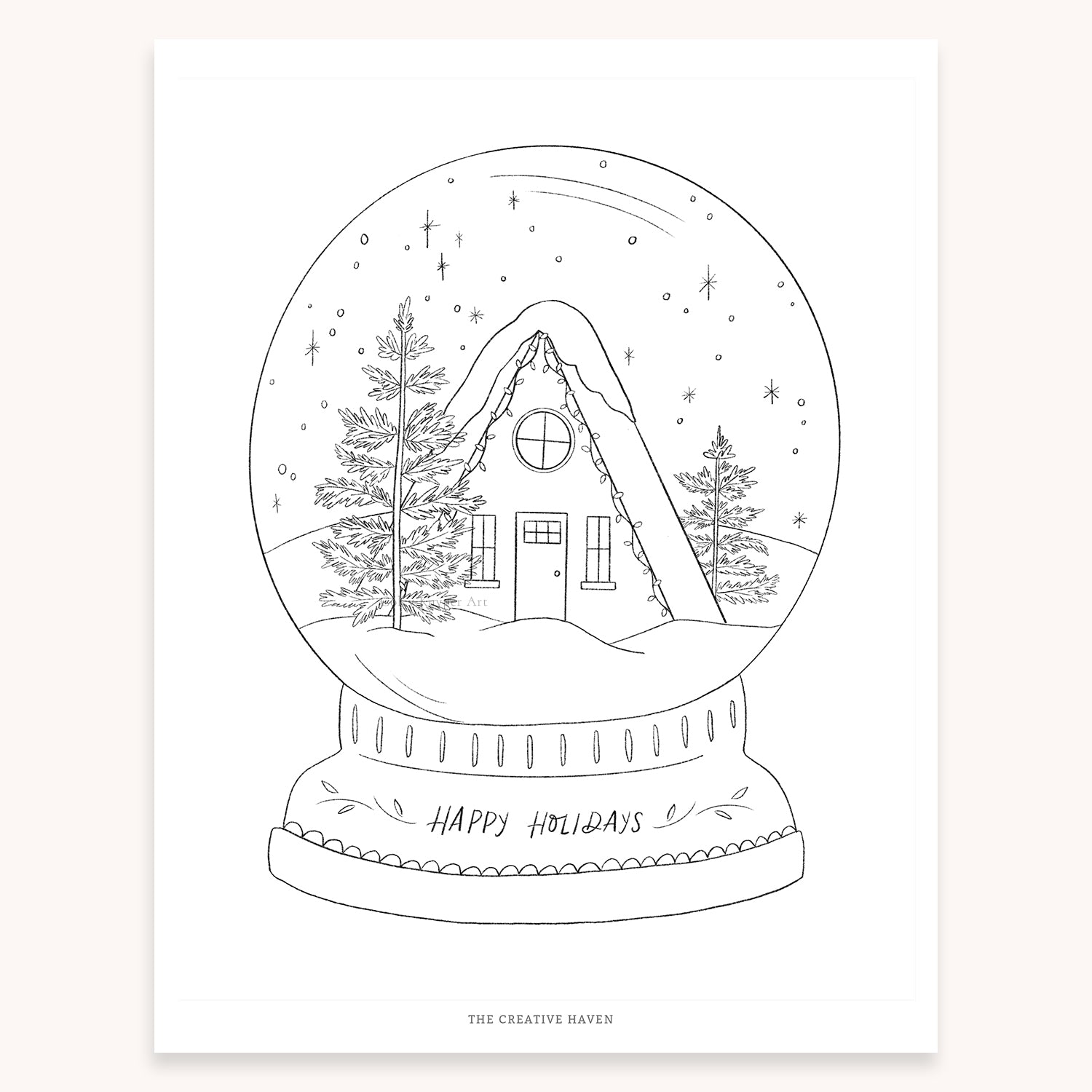 Home for Christmas Printable Coloring Page Bundle | 5 Pages Instant Download - Coley Kuyper Art