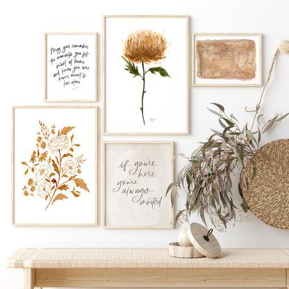 Golden Autumn Florals | Art Print - Coley Kuyper Art