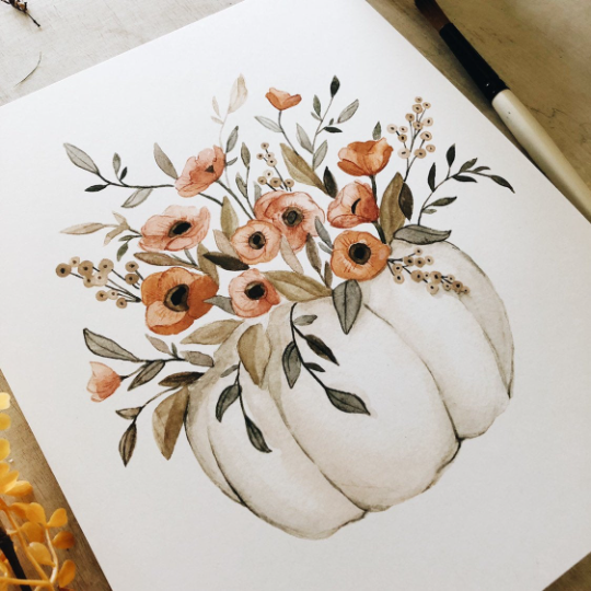 Pumpkin Flowers - Coley Kuyper Art