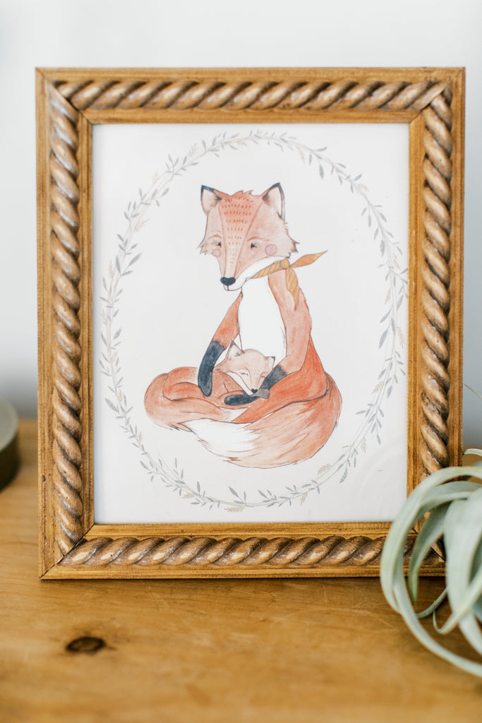 Fox Mama & Baby - Coley Kuyper Art