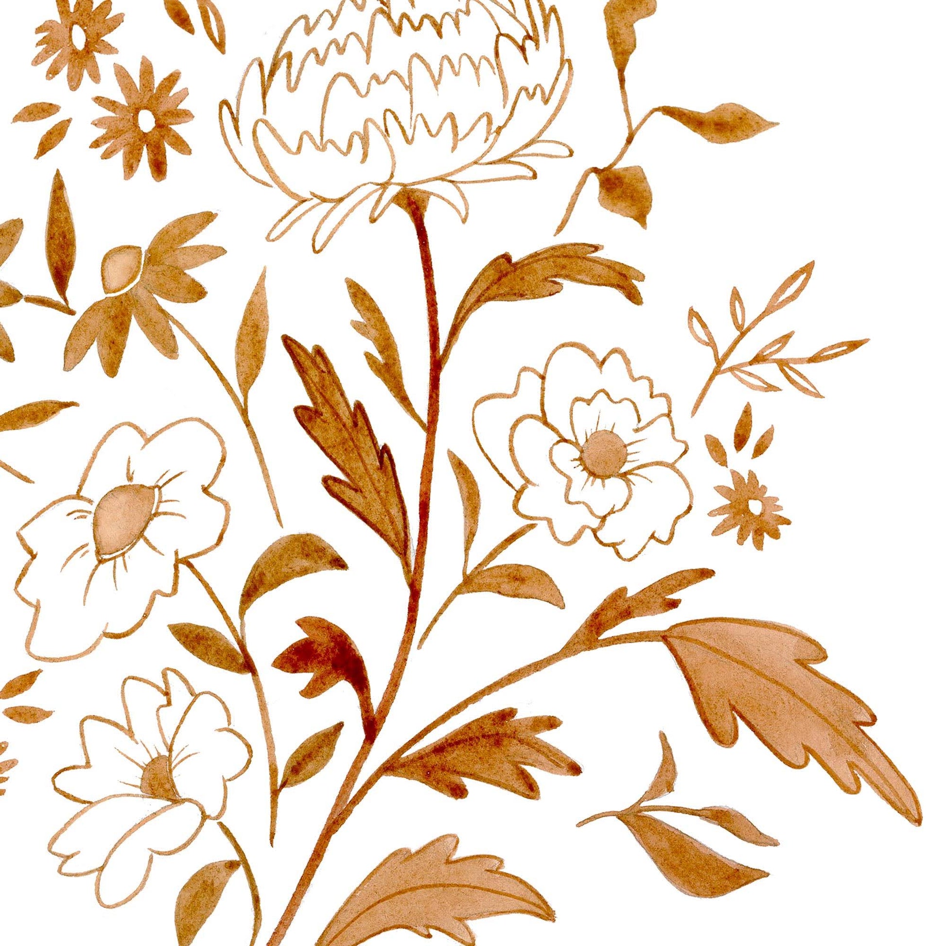 Golden Autumn Florals | Art Print - Coley Kuyper Art