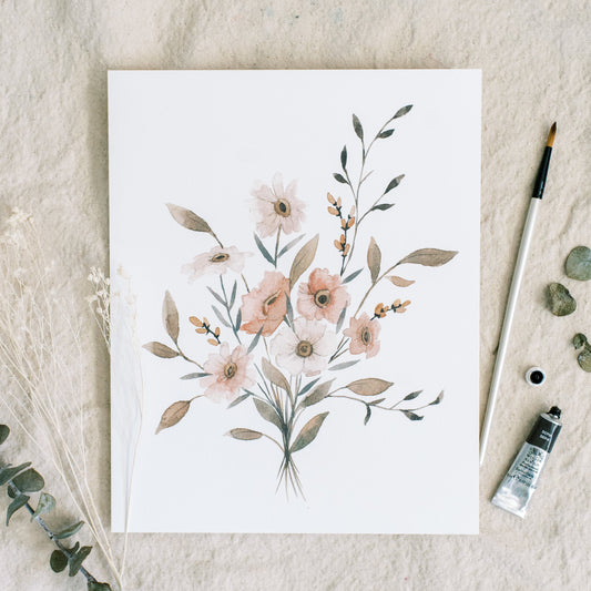Autumn Blush Bouquet - Coley Kuyper Art