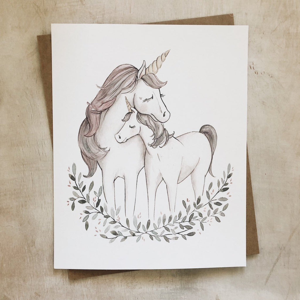 Unicorn Mama & Baby - Coley Kuyper Art