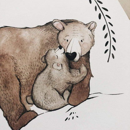 Bear mama & baby - Coley Kuyper Art
