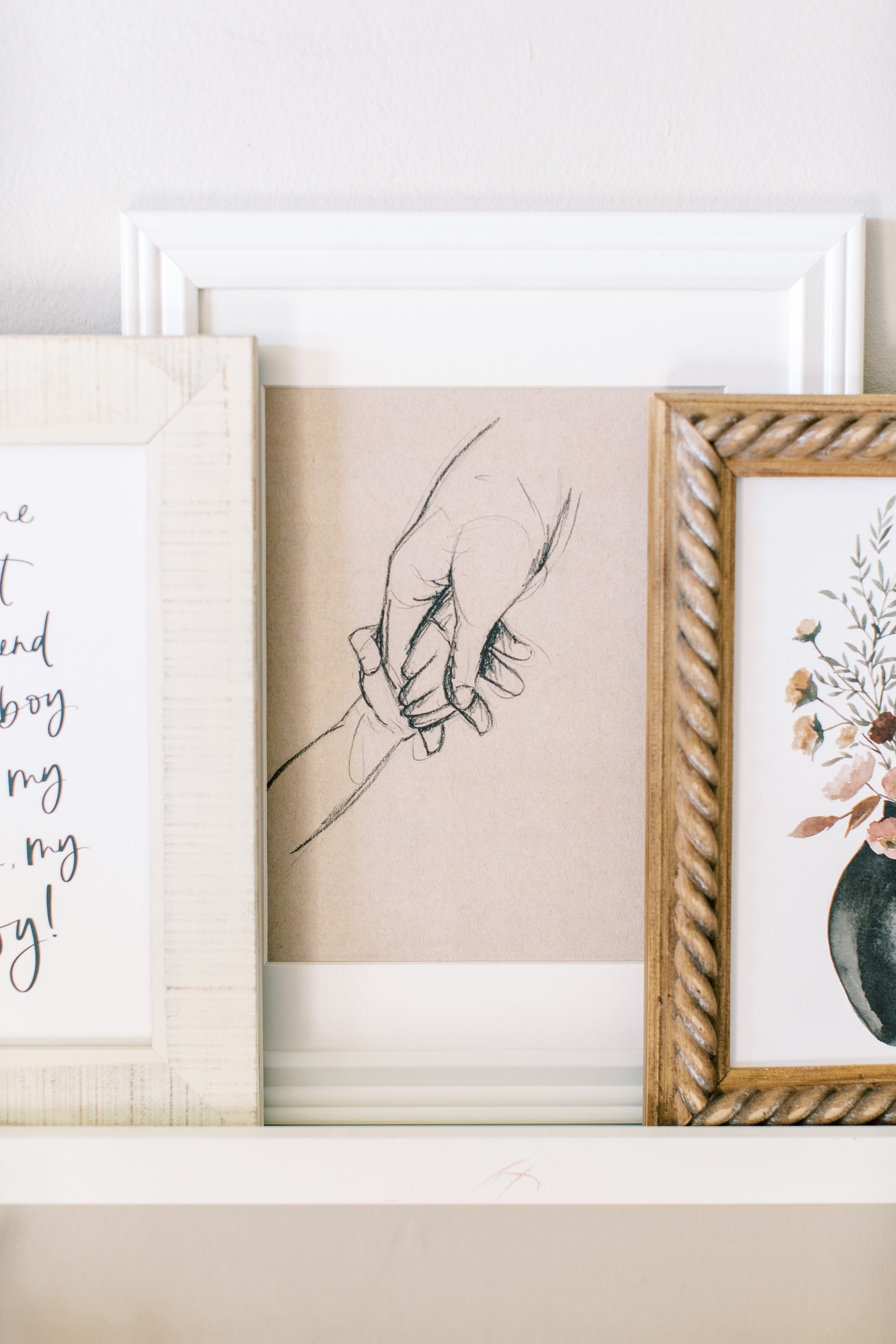 Line Drawing Holding Hands - Coley Kuyper Art