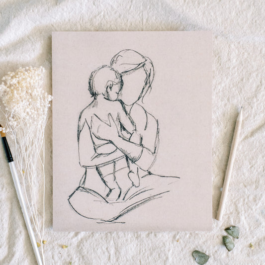 Line Drawing Mama no. 7 - Coley Kuyper Art