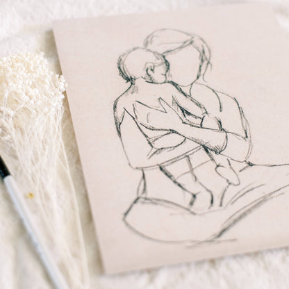 Line Drawing Mama no. 7 - Coley Kuyper Art