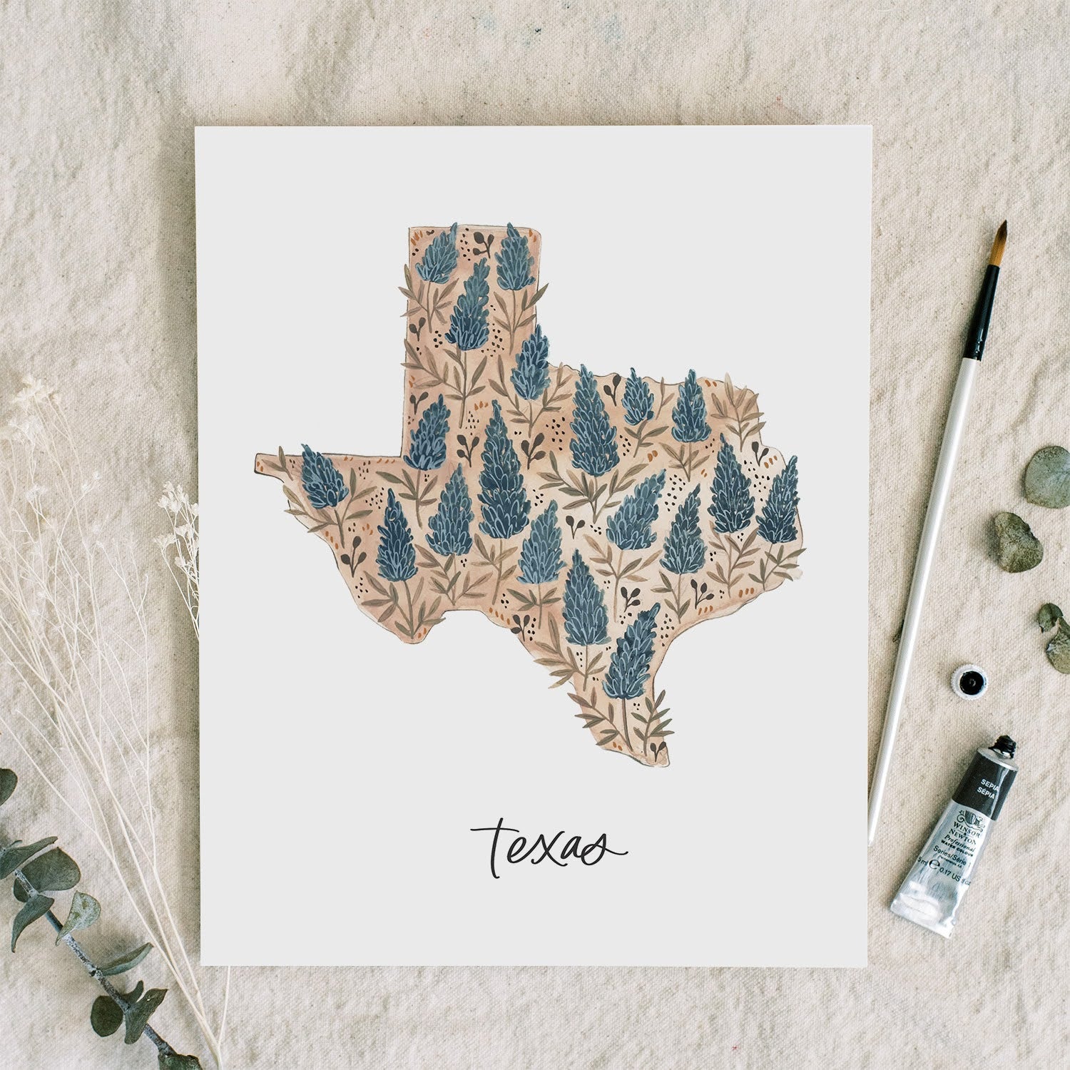 Texas State Flower | Art Print - Coley Kuyper Art