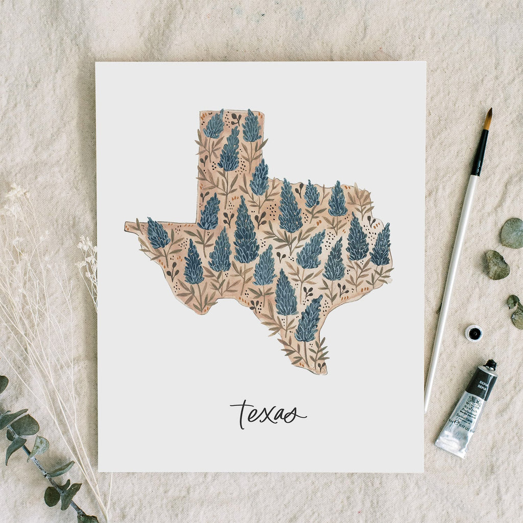 Texas State Flower | Art Print - Coley Kuyper Art