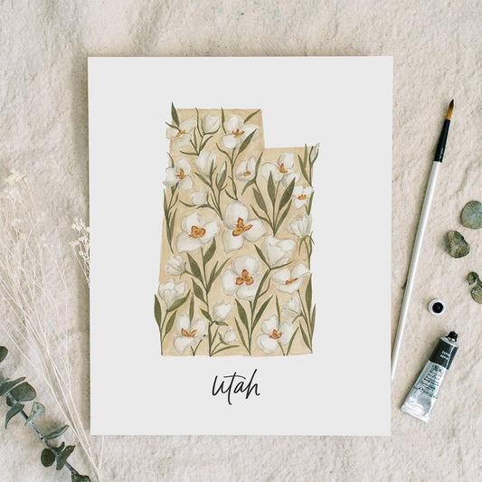 Utah Sego Lily | Art Print - Coley Kuyper Art